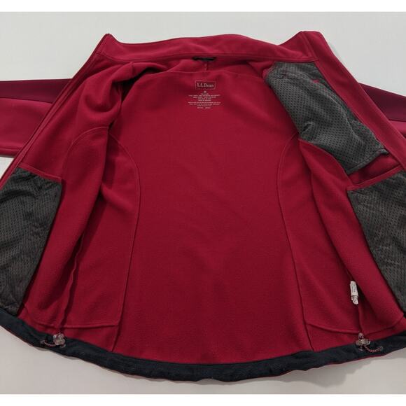 L.L.Bean Women’s Softshell Fleece Jacket Pink Magenta Medium M Full Zip Pockets - Picture 7 of 10